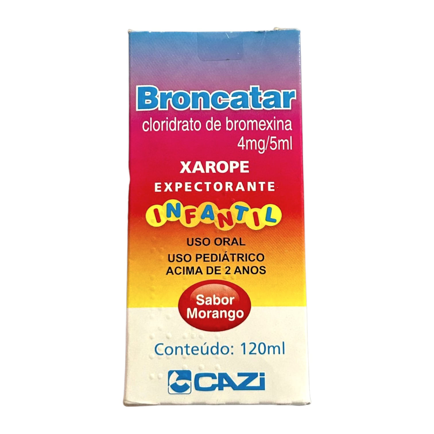 Xarope Expectorante Infantil Broncatar 4mg/5ml com 120ml